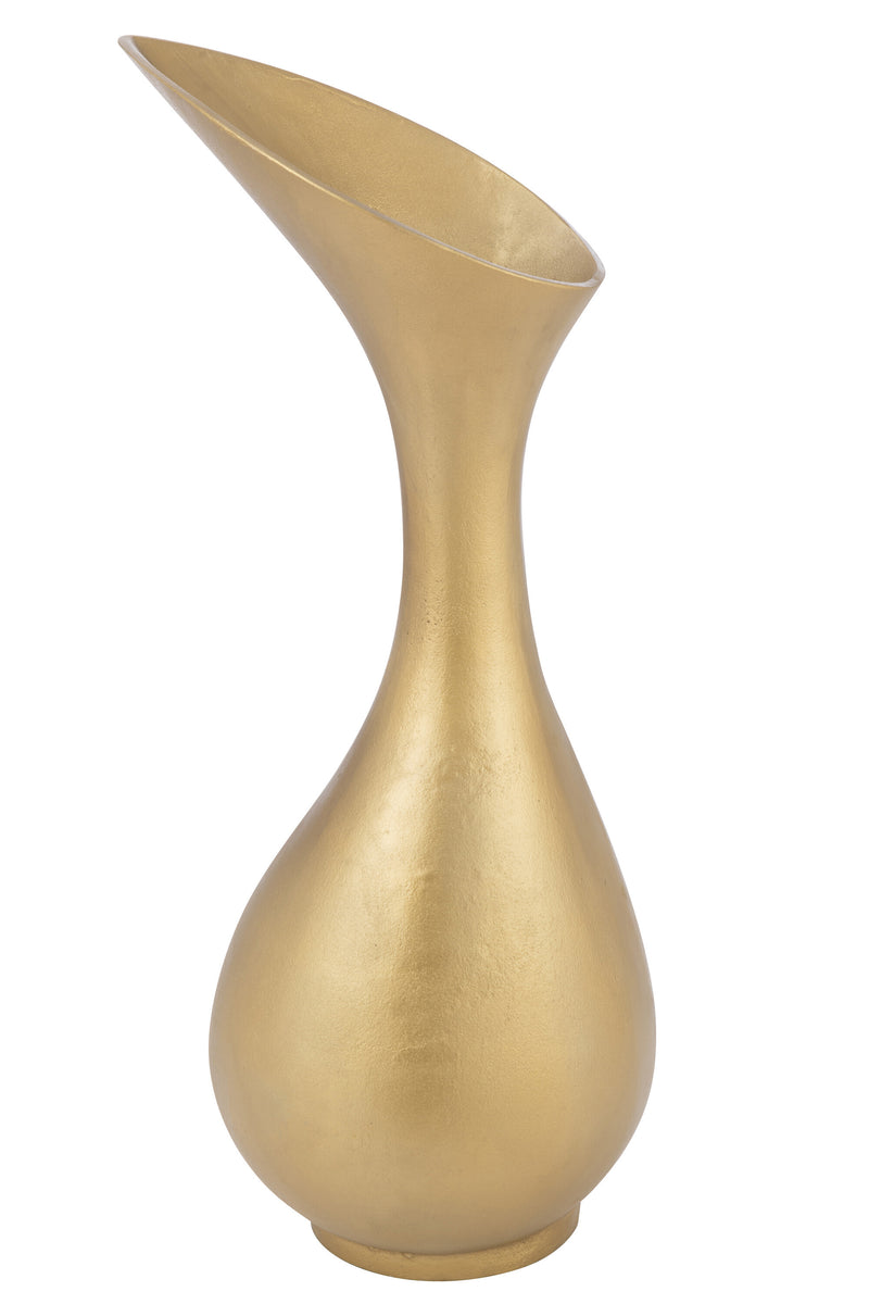 Table Vase Aluminum Gold - Elegant home accessory for sophisticated interiors