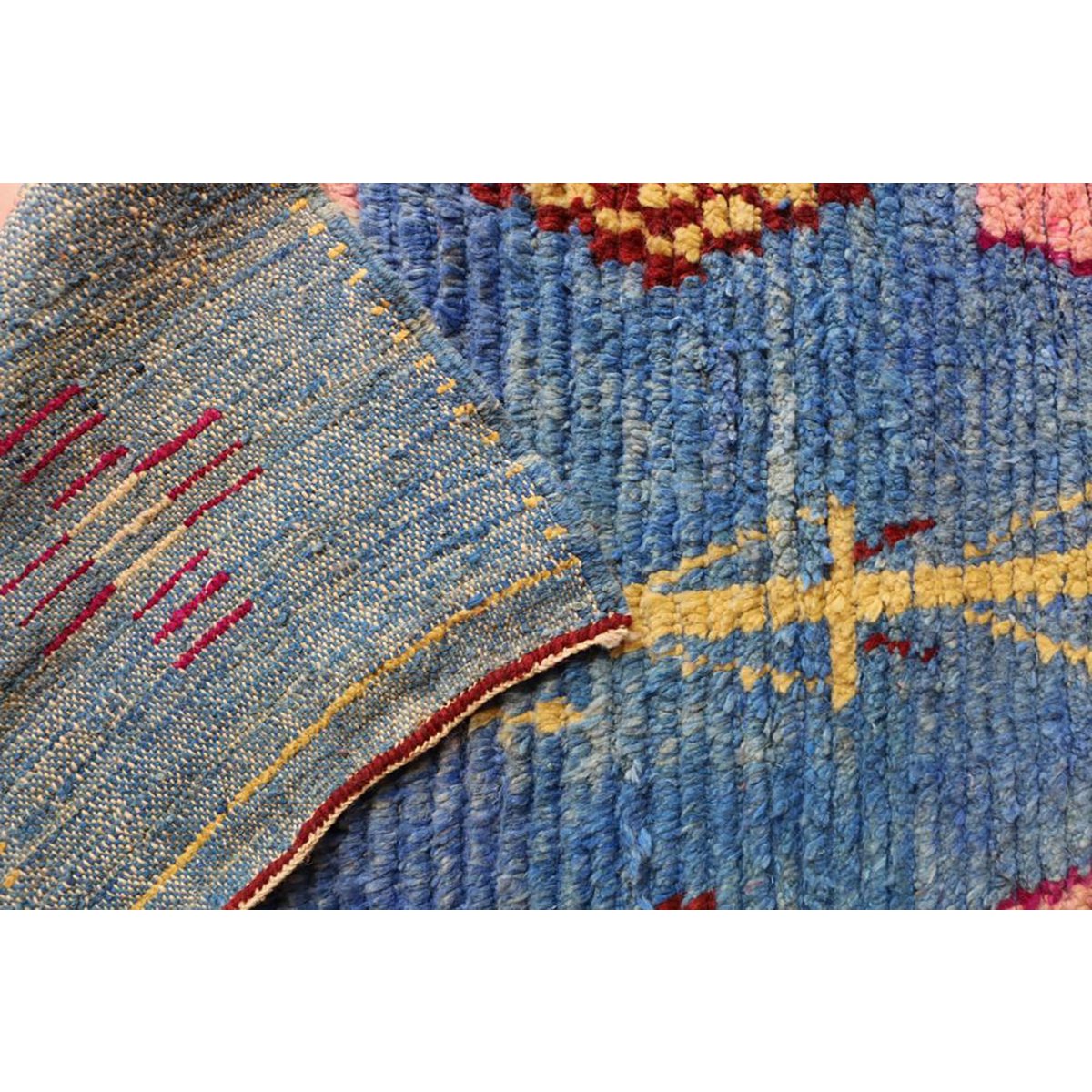 Marokkanischer Berber-Flurteppich aus reiner Wolle, 81 x 383 cm