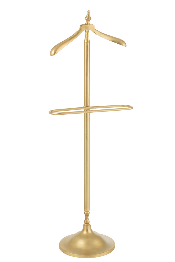 Klassiek aluminium kledingrek in goud - elegante kledingkastoplossing 130 cm
