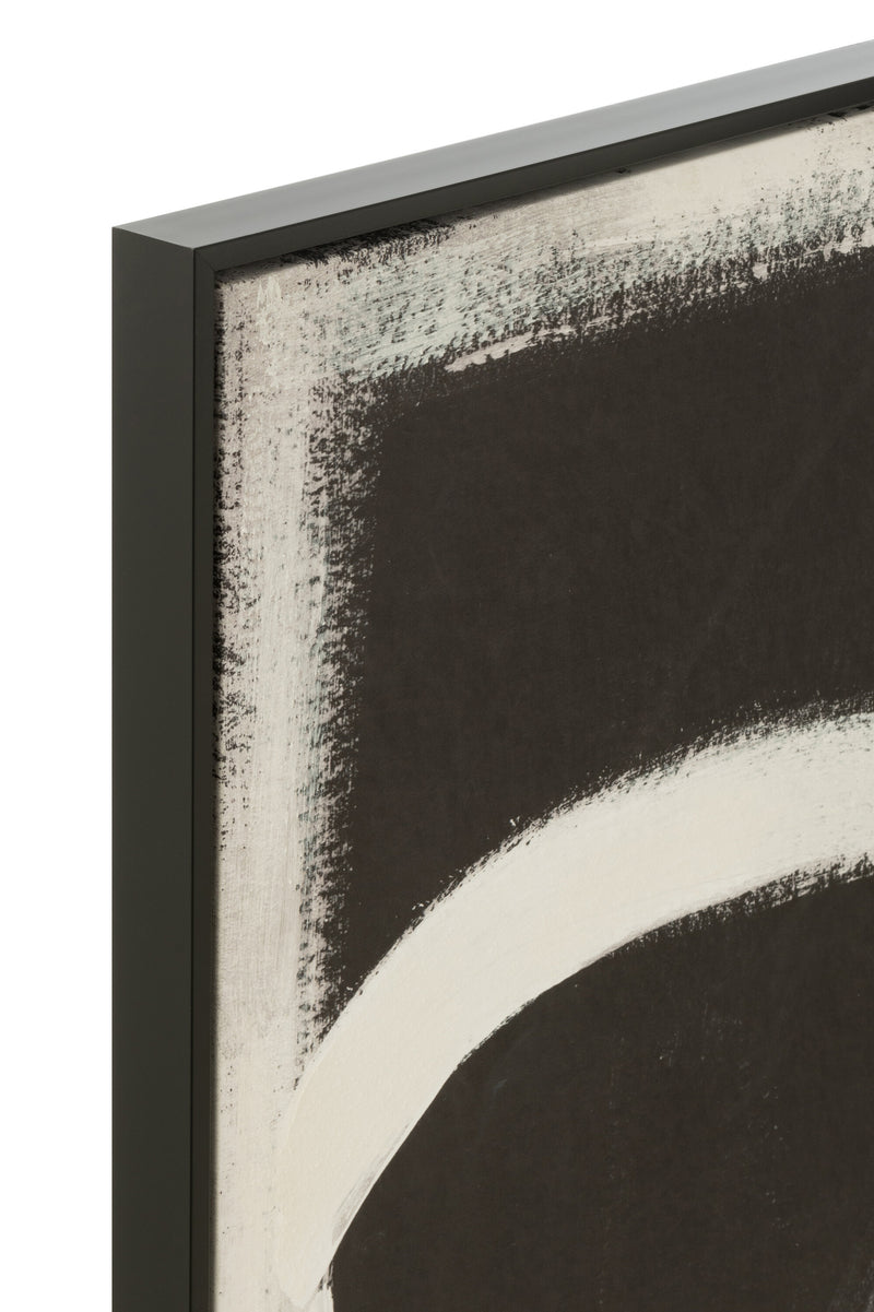 Monochromatische Reflexion - Abstraktes Kunstwerk auf Leinwand in Acrylfarben Schwarz/Weiß