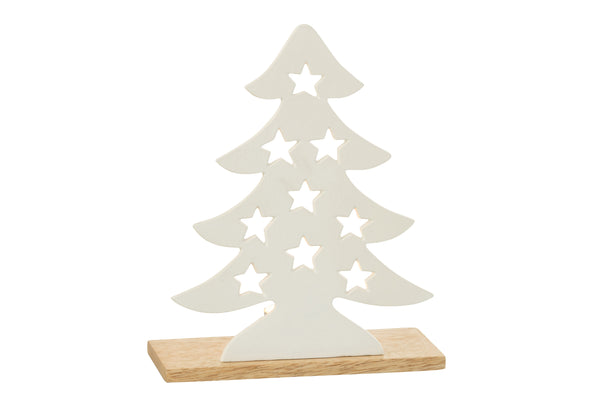 Set van 6 theelichthouders "Kerstboom" - feestelijke elegantie ontmoet natuurlijkheid
