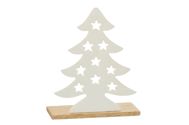 Set of 6 tea light holders "Christmas tree" - Festive elegance meets naturalness