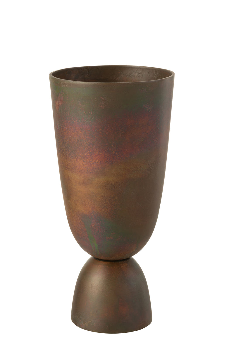 2er-Set "Thor" - Erhabene Aluminium Vasen in Bronze, Large oder Small