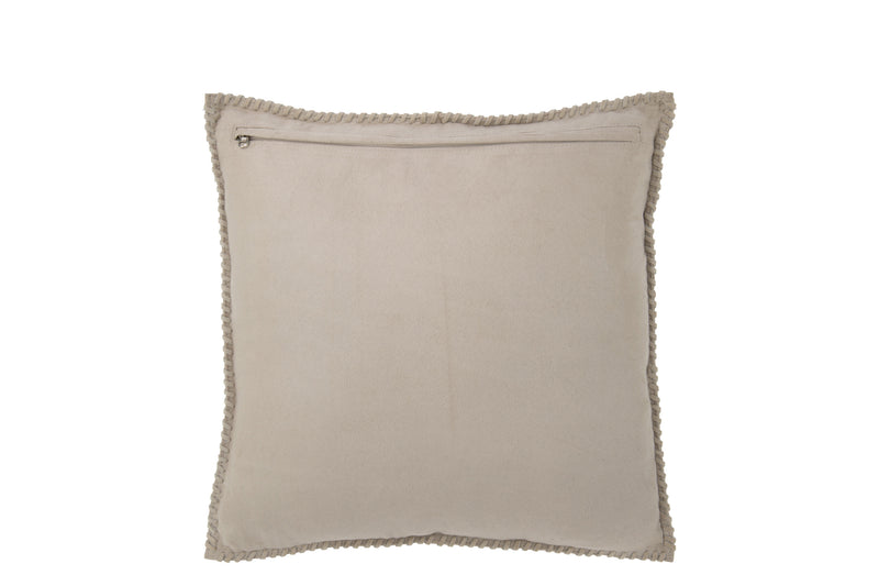 Premium 2er Set Kissen 'Linie Mitte' in Grau Leder – Elegant, Luxuriös, und Pflegeleicht, 45x45 cm