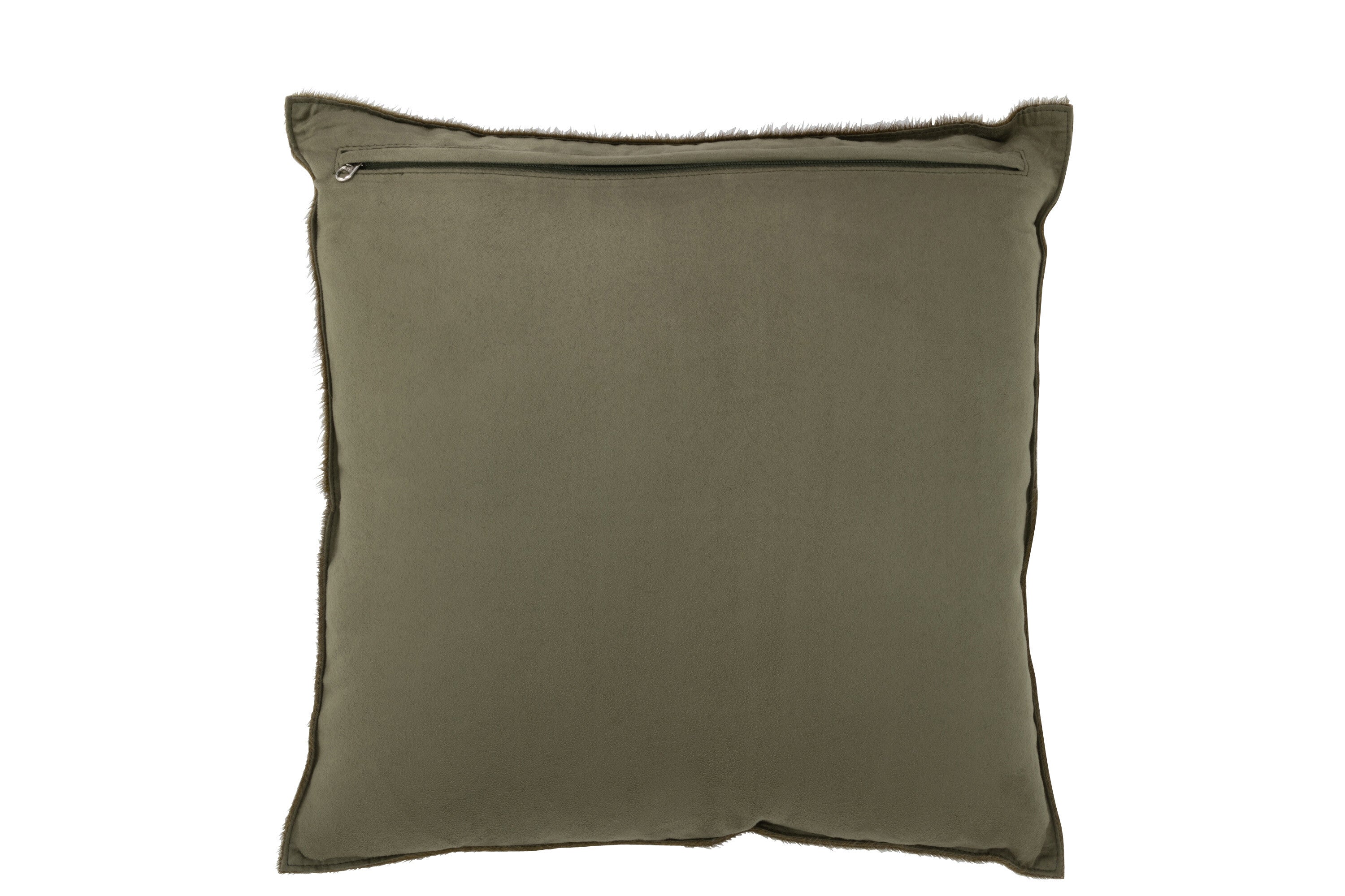 Premium 2er Set Kissen aus Rindsleder in Olive Grün