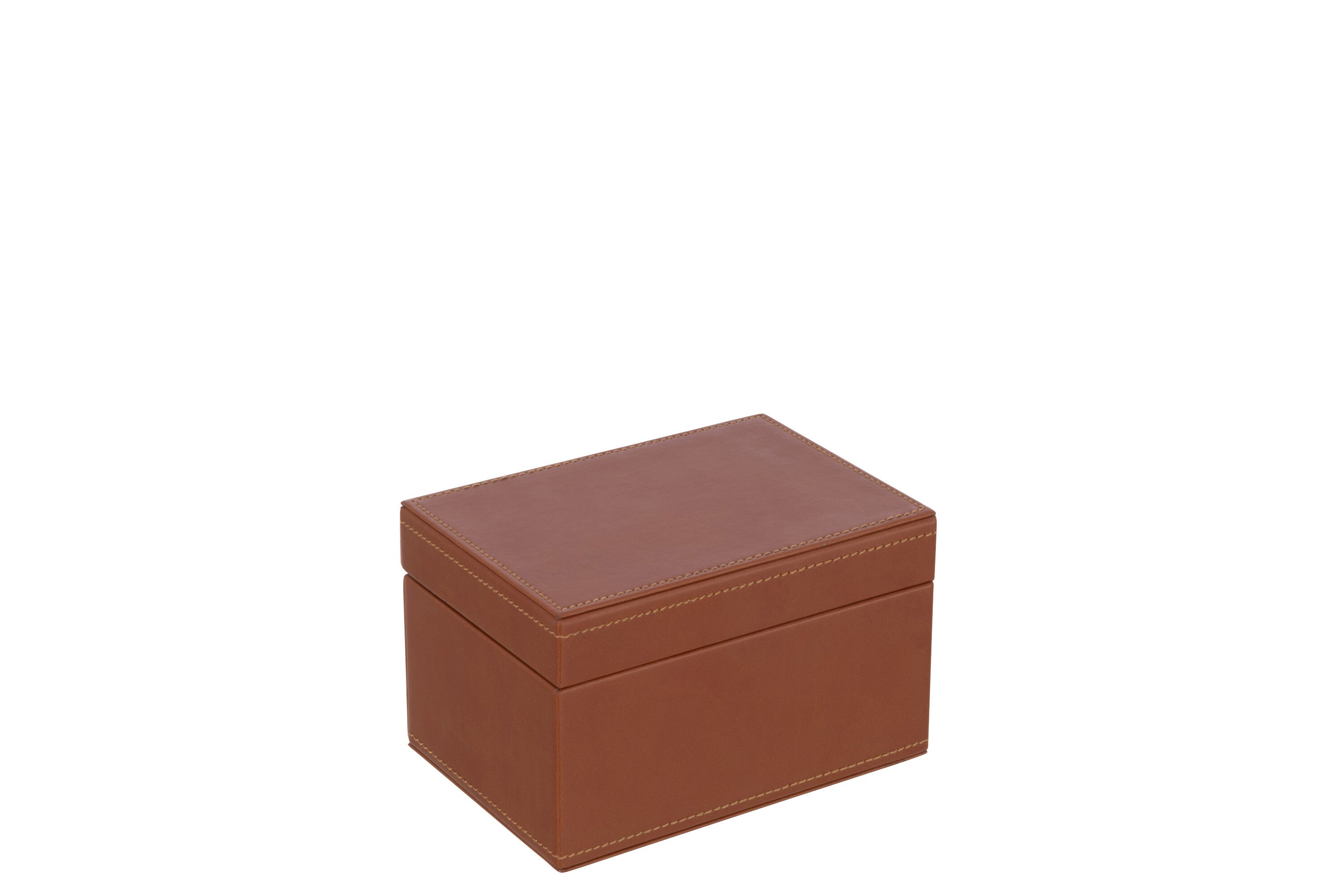 Set van 3 dozen voor kaart- en dobbelspellen in elegant bruin kunstleer