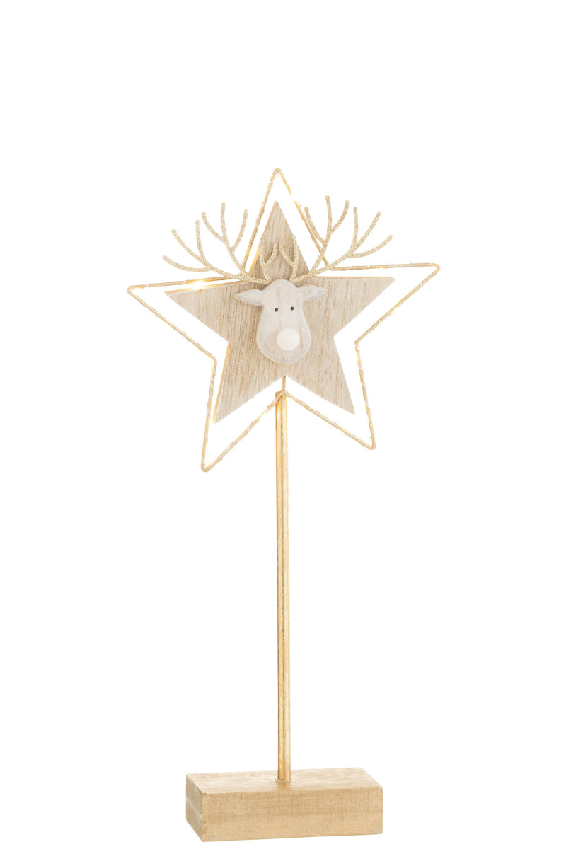 Display reindeer head LED two sizes Christmas decoration deer elk