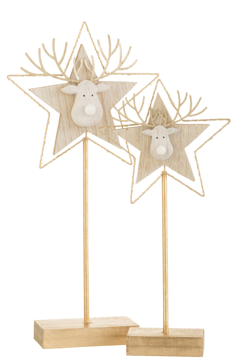 Display reindeer head LED two sizes Christmas decoration deer elk