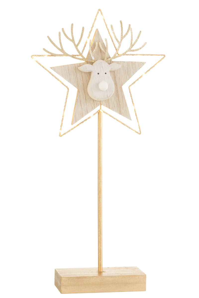 Display reindeer head LED two sizes Christmas decoration deer elk