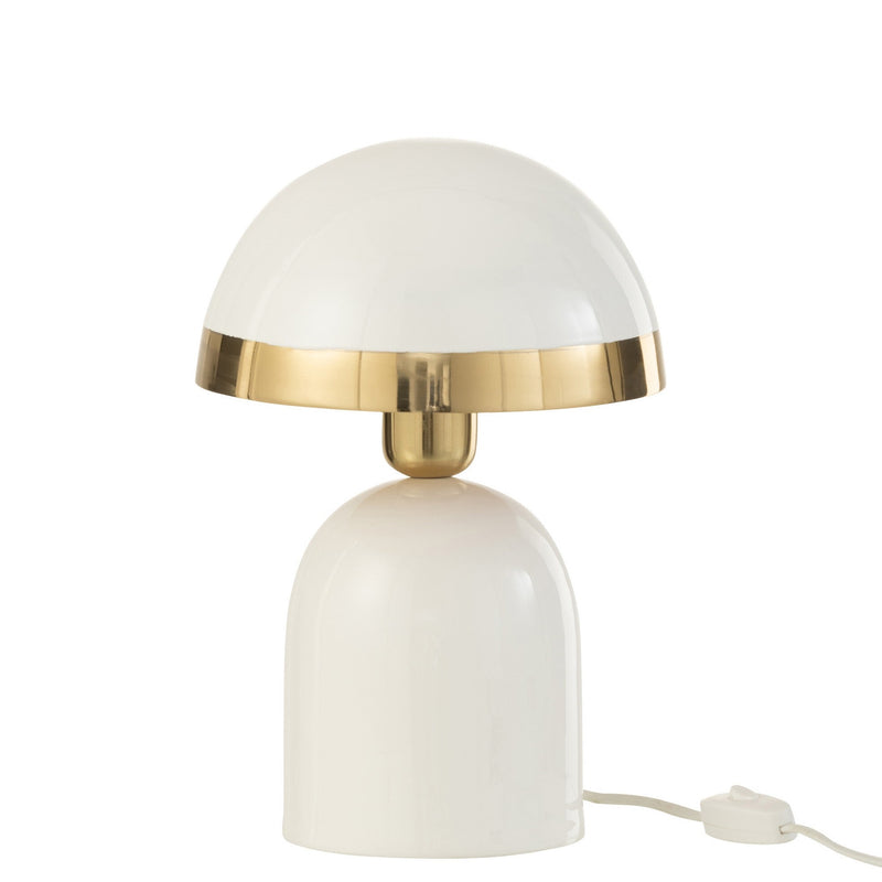 Rand Gold Metal Table Lamps Set of 2 in Bright White - Elegant and Modern