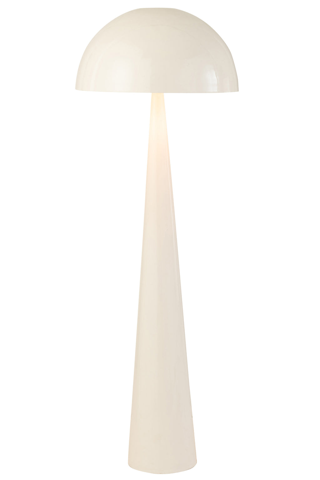Stehlampe Pilz in Glänzend Weiß, Metall – Elegante Beleuchtung im Mode