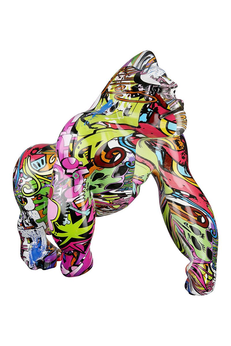Gorilla Street Art Standing - Krachtig harskunstwerk
