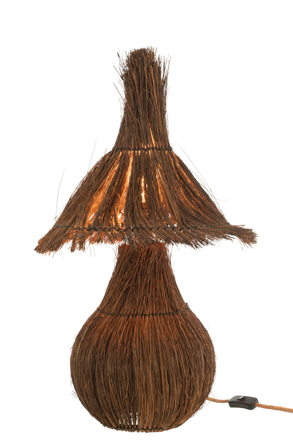 Exklusives 2er Set Tischlampe Tropisch - Bohemian Eleganz in Braun