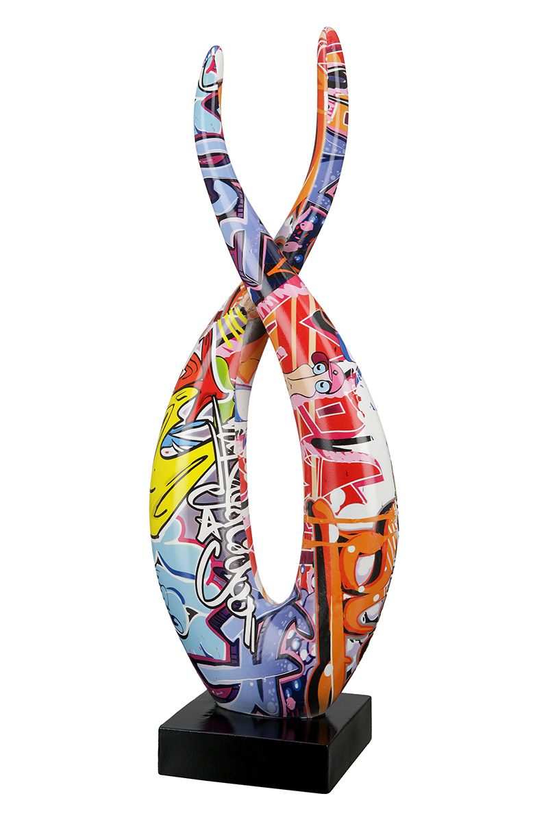 Flame - Farbenfrohe Skulptur im Street Art-Stil