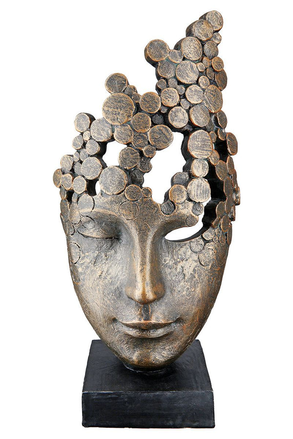 Female Mask - Handgefertigte Kunstharz Skulptur mit anmutiger Ausdruckskraft