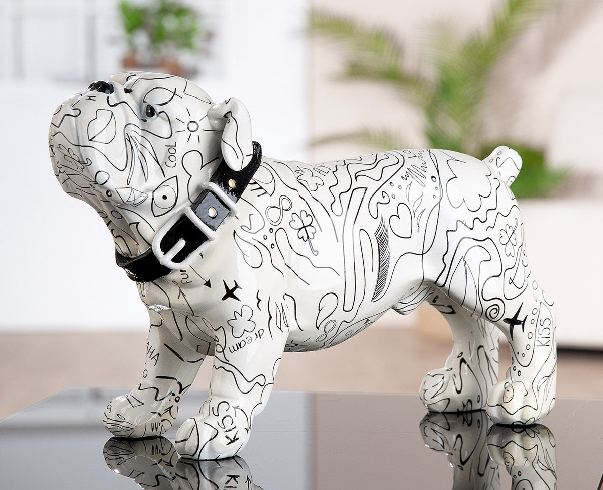 Leonardo Modern Art Bulldogge Dekofigur aus Kunstharz