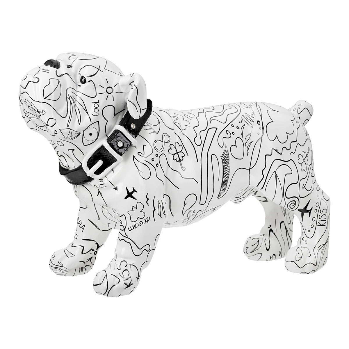 Leonardo Modern Art Bulldogge Dekofigur aus Kunstharz
