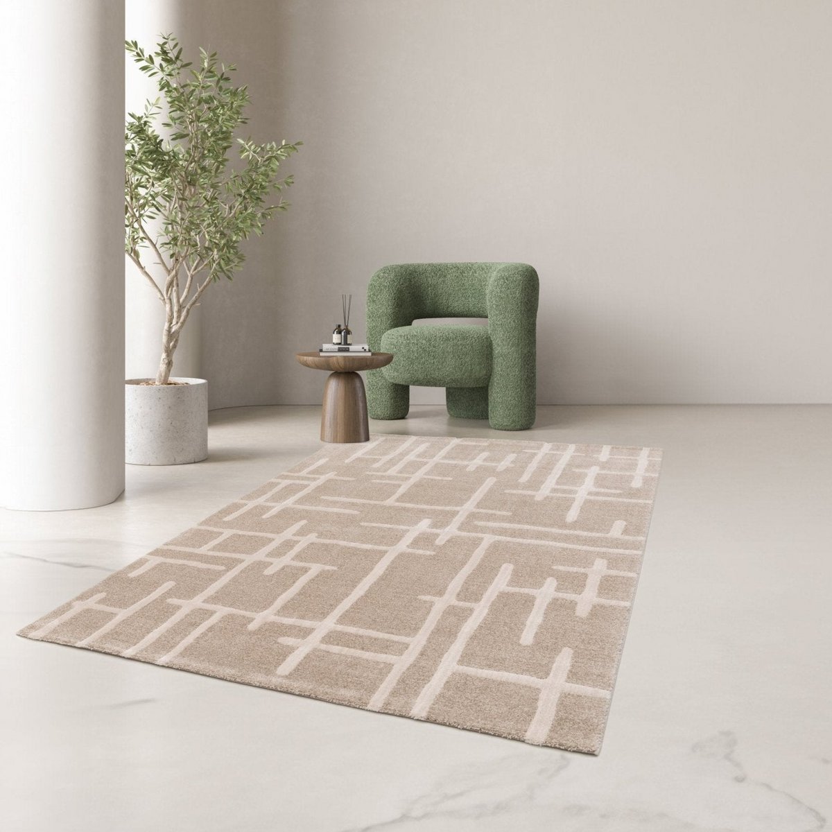 Tufted Tuffed Teppich -Ton auf Ton in Polyester Esquiz
