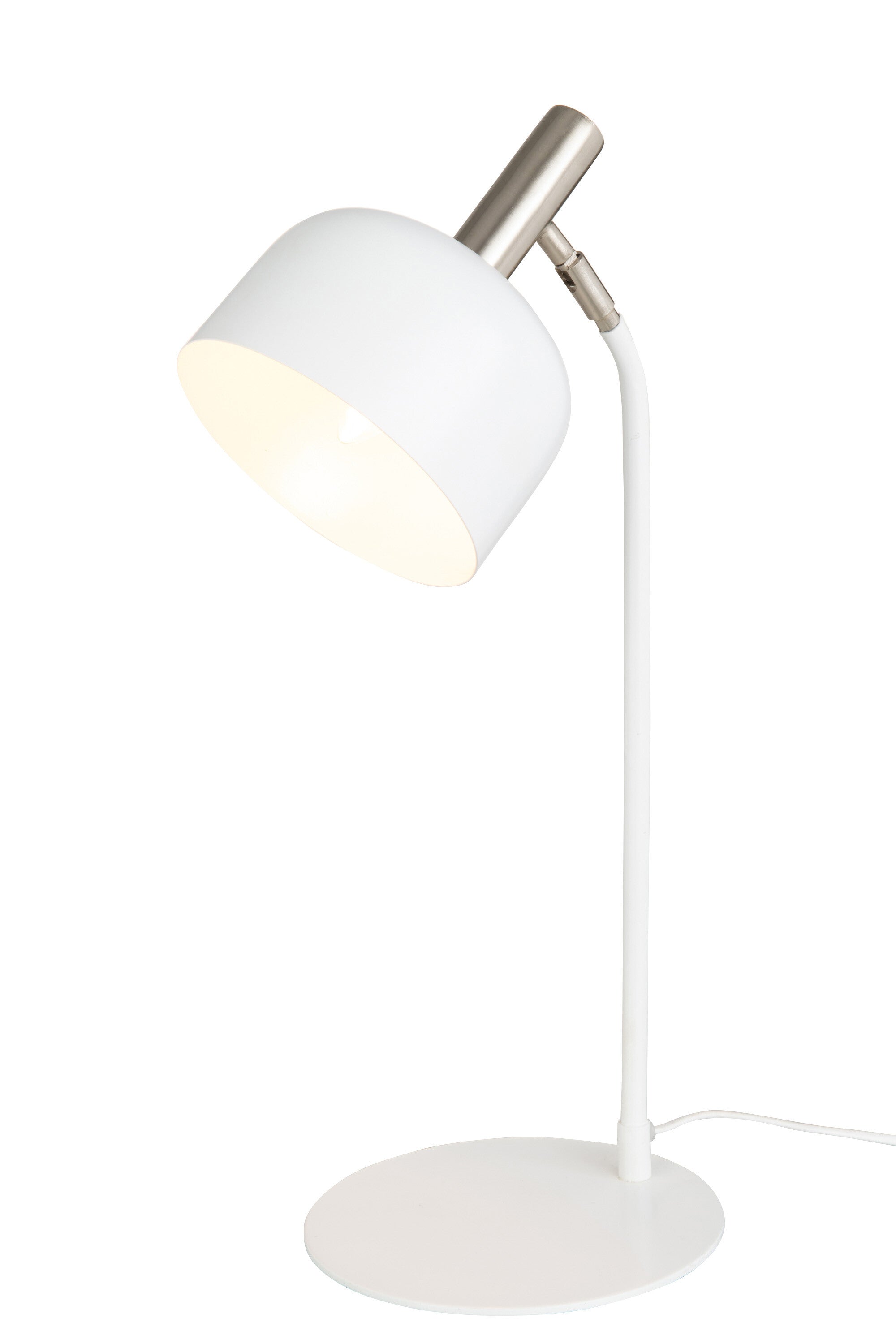 Exquisites 2er Set Tischlampen Tilt - Metall Weiß/Gold, 56 cm Höhe