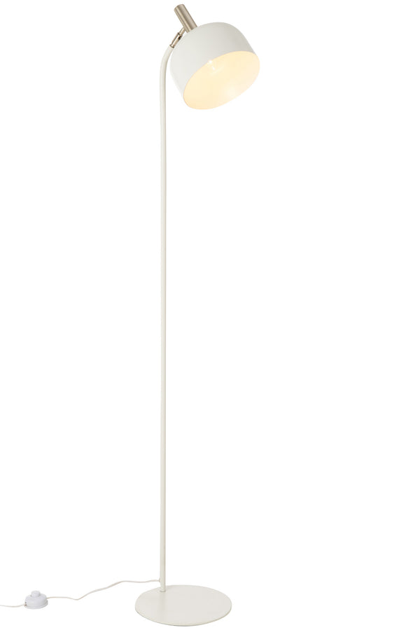 Stehlampe Tilt, Metall, Weiß/Gold