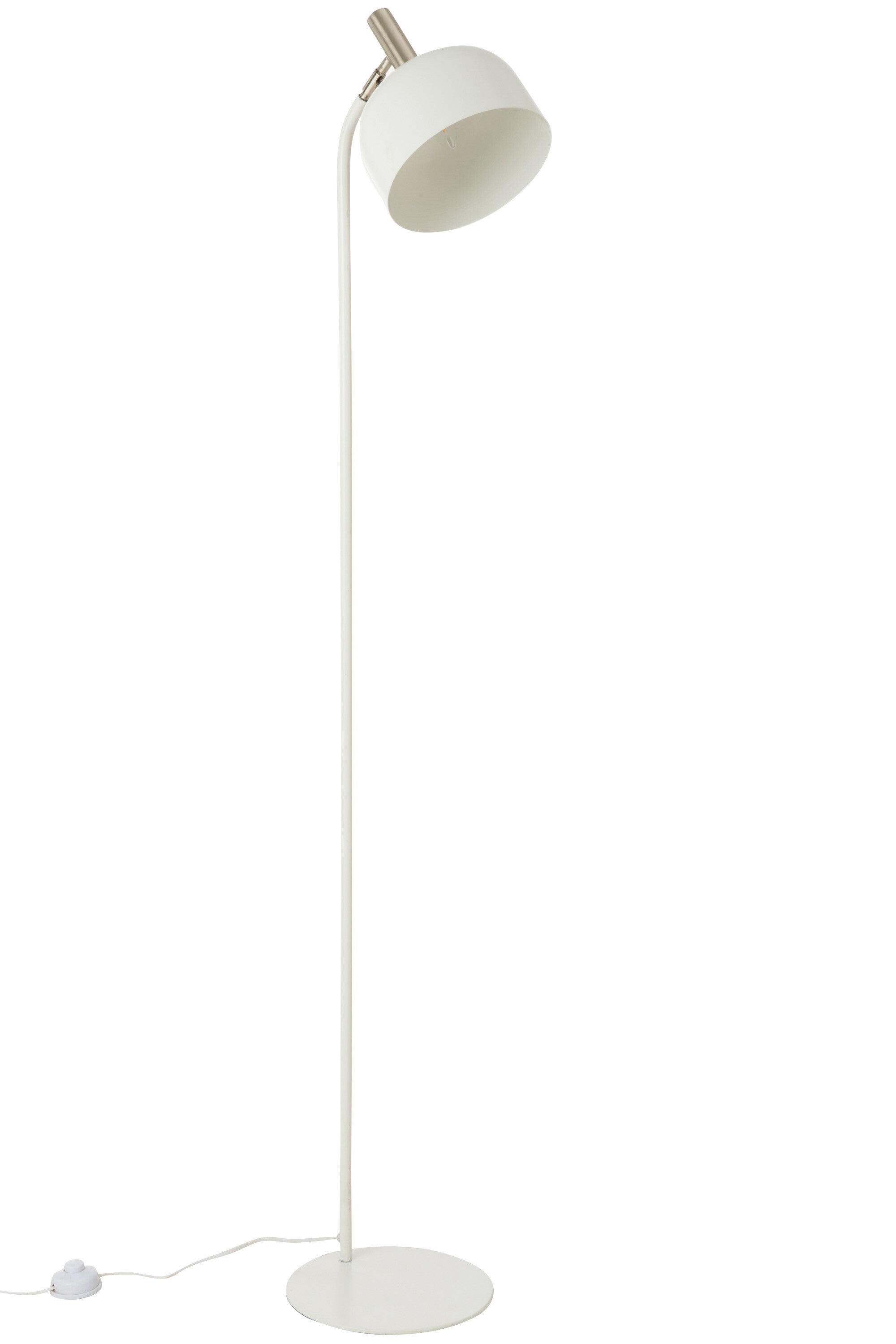 Floor lamp Tilt, metal, white/gold