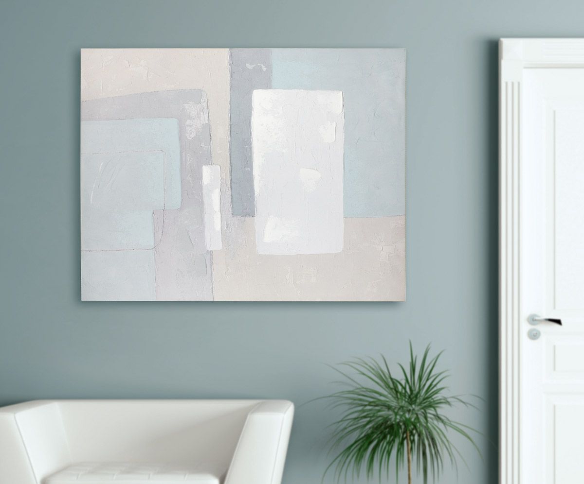 Wandbild Ahobo abstrakt rechteckig Kiefernholz Leinwand 130x100cm