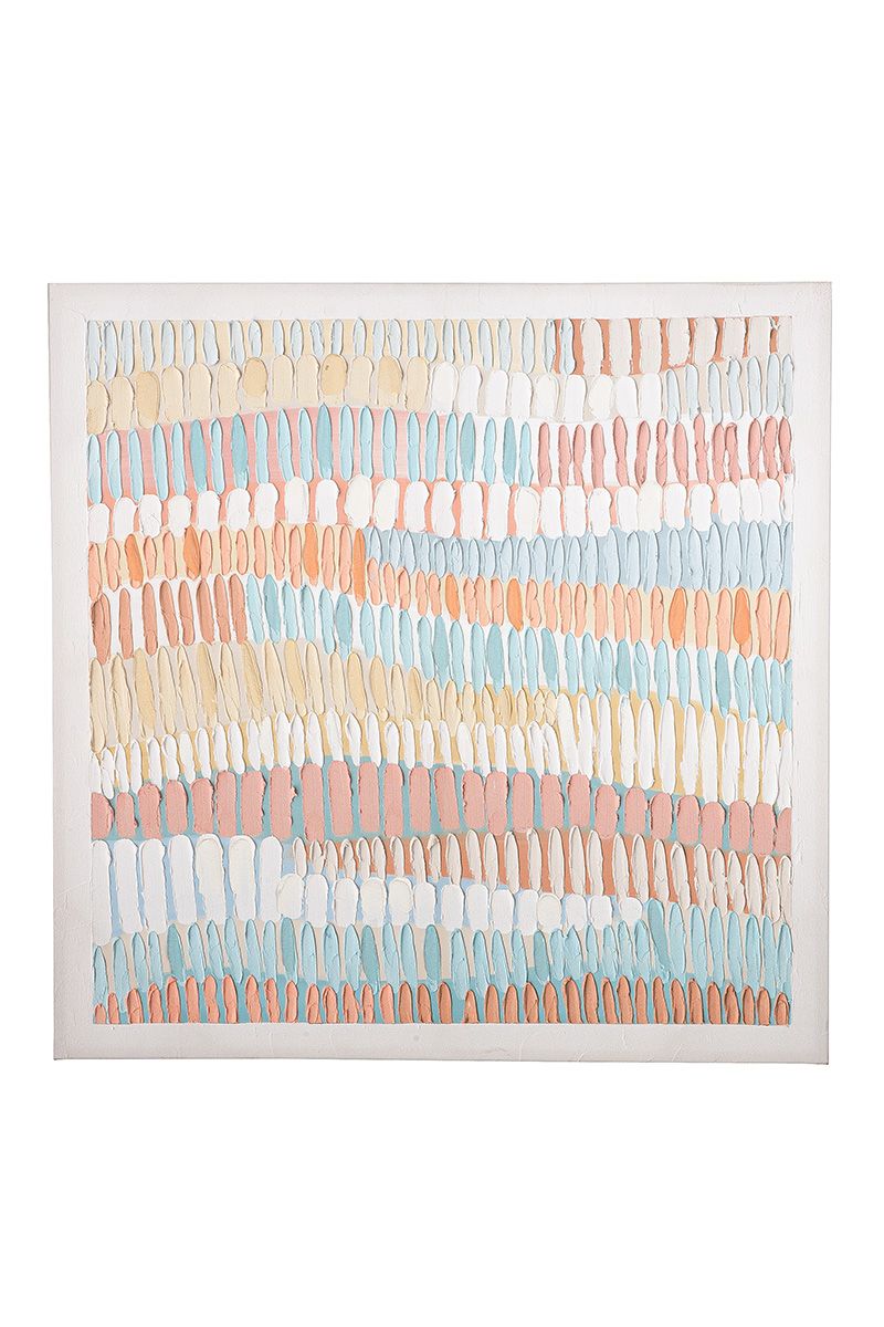 Square canvas picture Aruba 90x90 cm multicolored