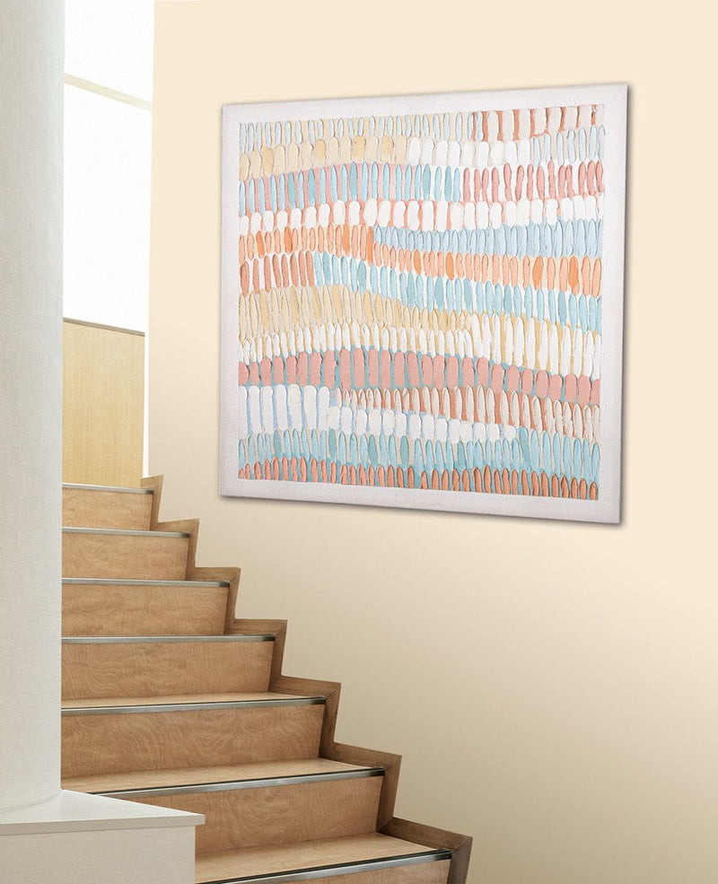 Square canvas picture Aruba 90x90 cm multicolored