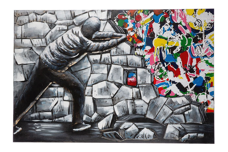 Handgemaakte metalen foto Hidden Art - Abstract Design 120x80 cm
