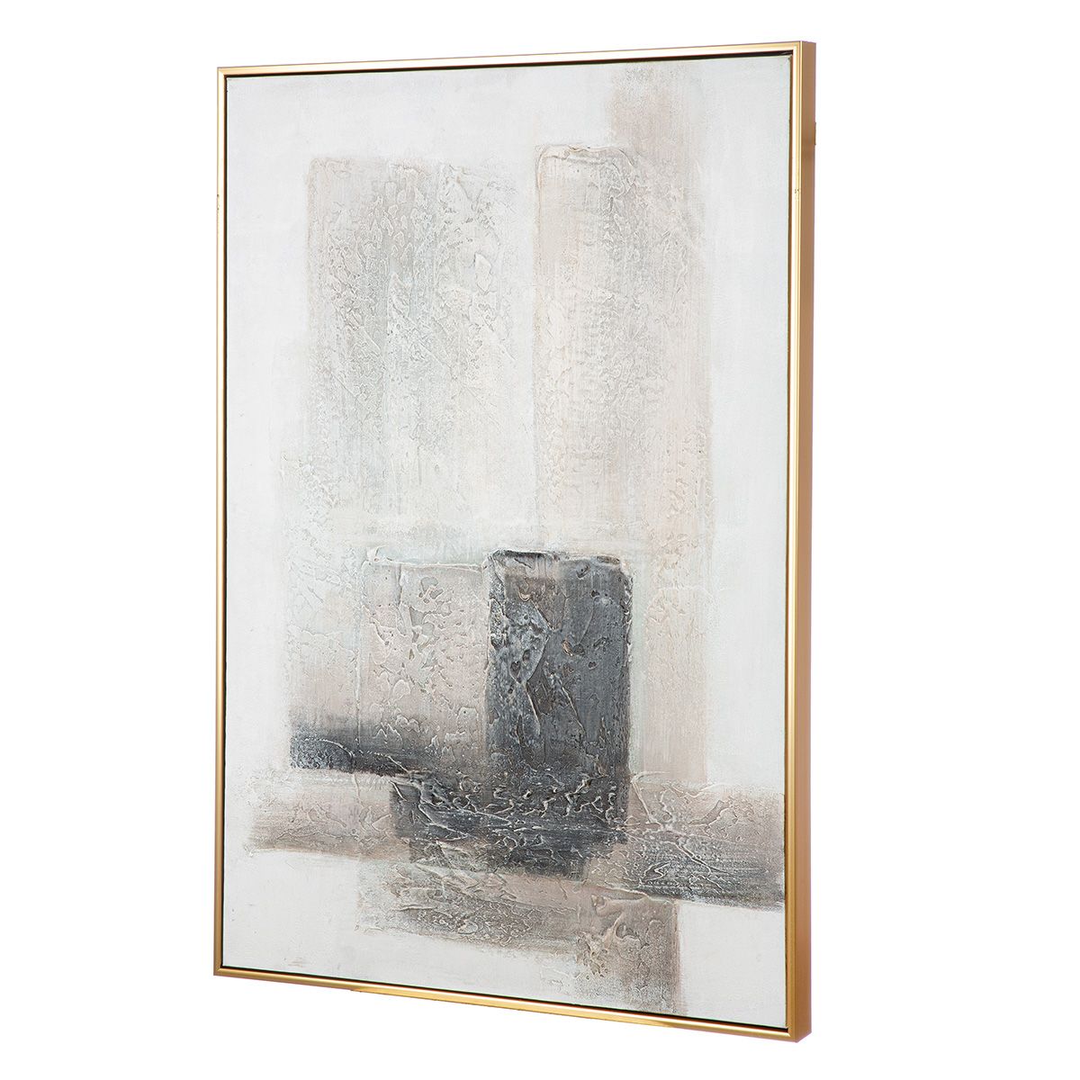 Abstract picture Narvik with gold frame, 91 x 61 cm