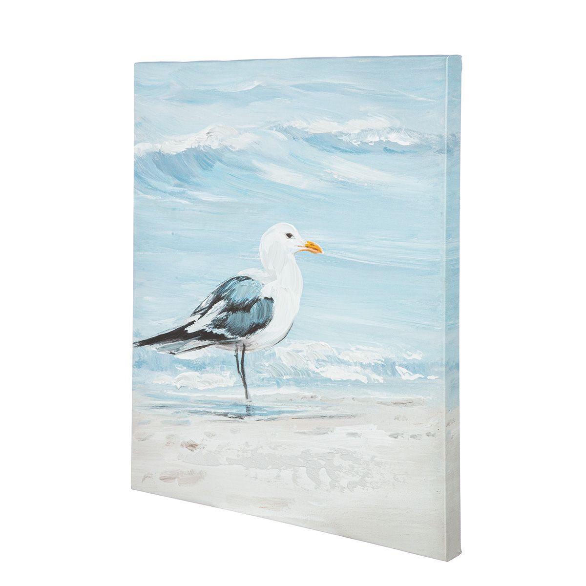 Wall picture set seagull canvas blue white 40x50cm 2-part