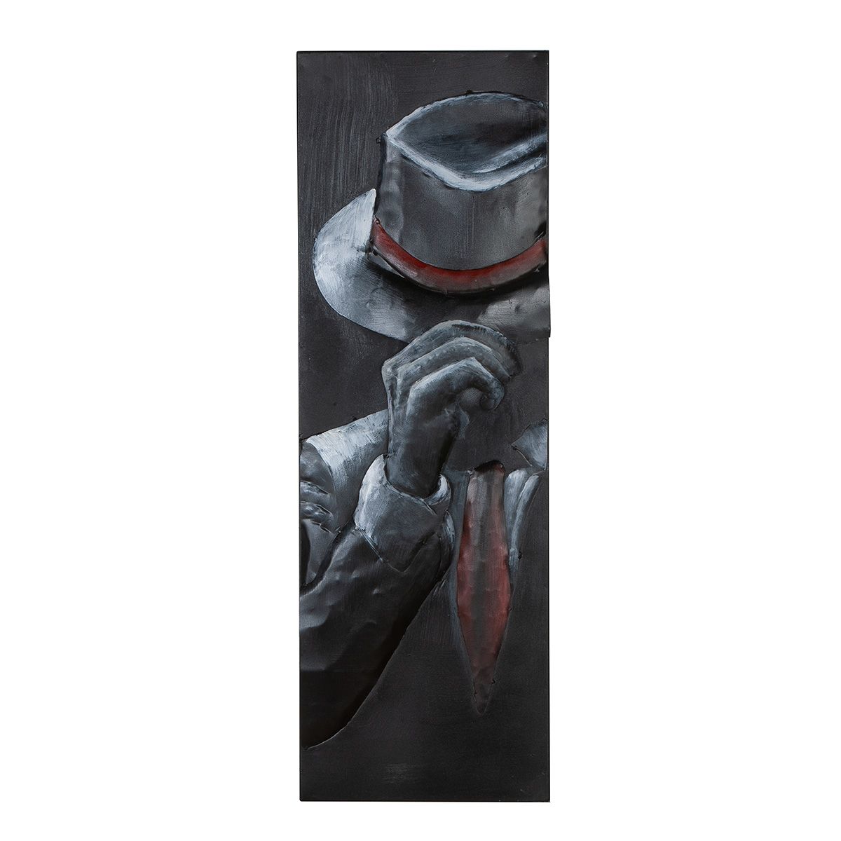Metal picture set Gentlemen Noir 3-part black 90x30cm
