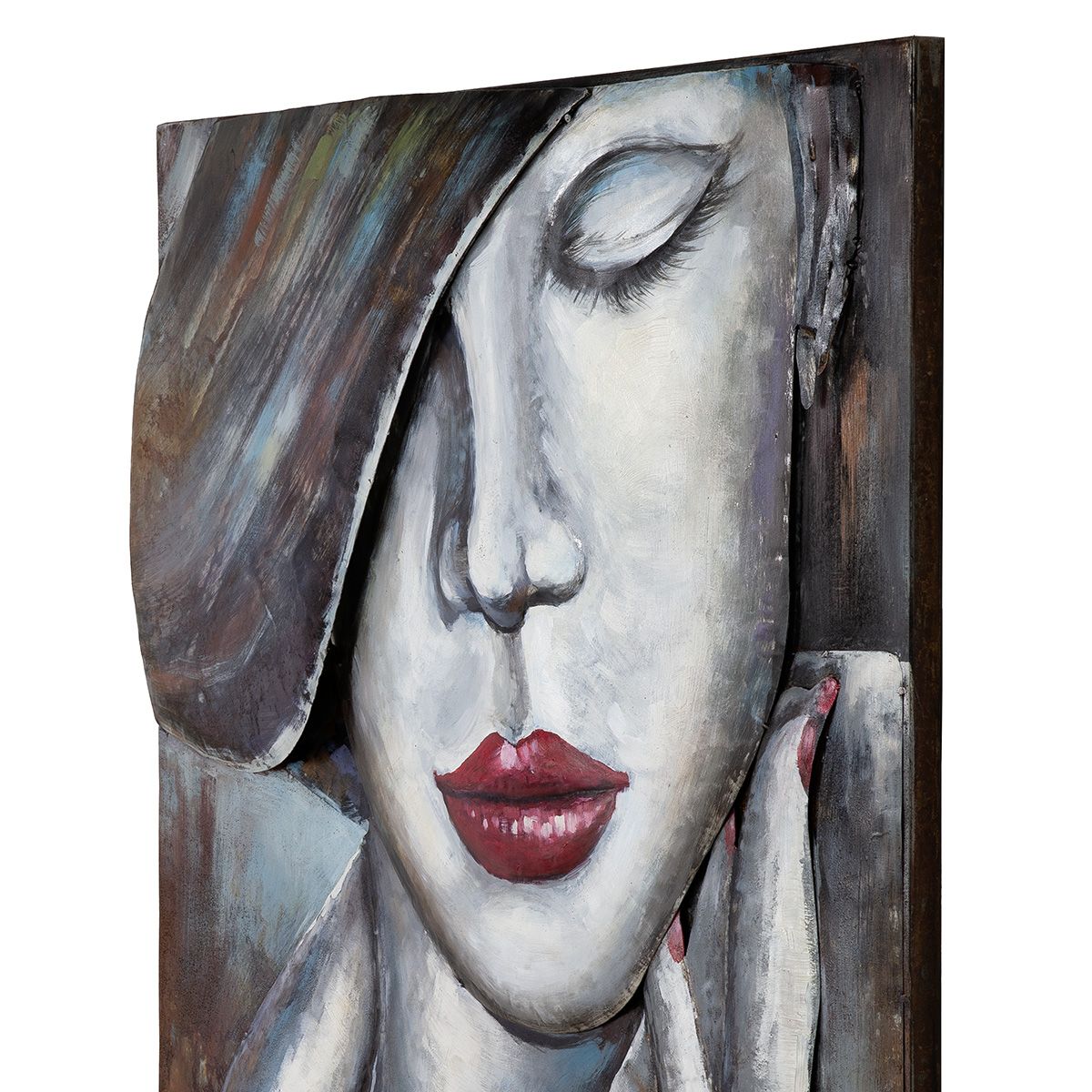 Image Lady Cocco – Handcrafted wall picture in 3D look made of metal 120cm