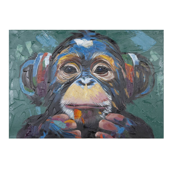 Wandbild Ape Handbemalt Rechteckig Mehrfarbig 100x70 cm