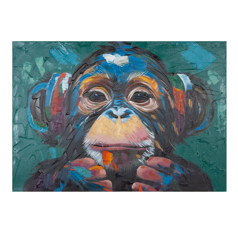 Wandbild Ape Handbemalt Rechteckig Mehrfarbig 100x70 cm