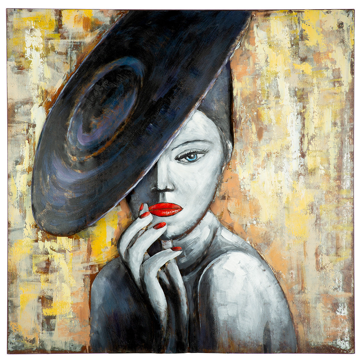 Wandbild Set Artlina Charlotte Violet Metall Quadratisch