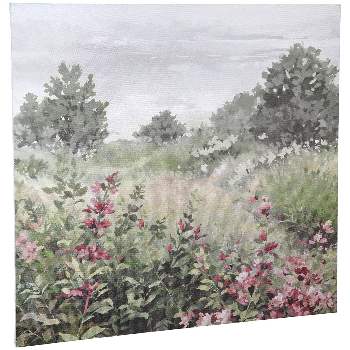 Leinwandbild Wiese Natur Blumen Landschaft quadratisch 60 cm