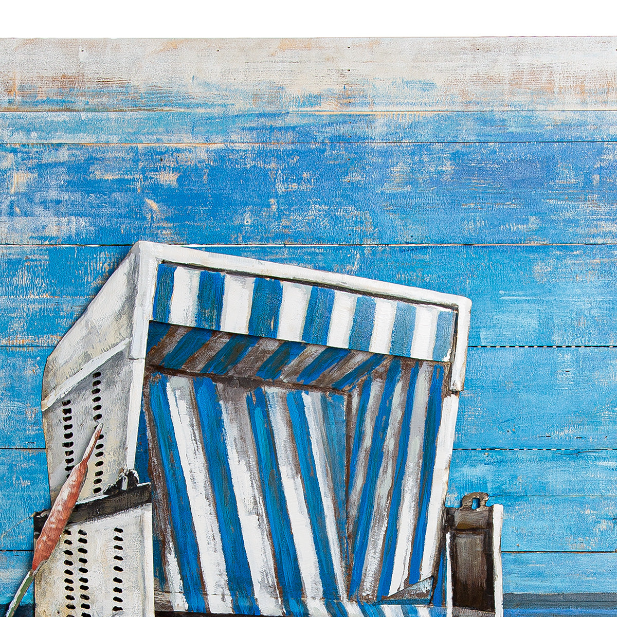 Bild Strandkorb Holz blau