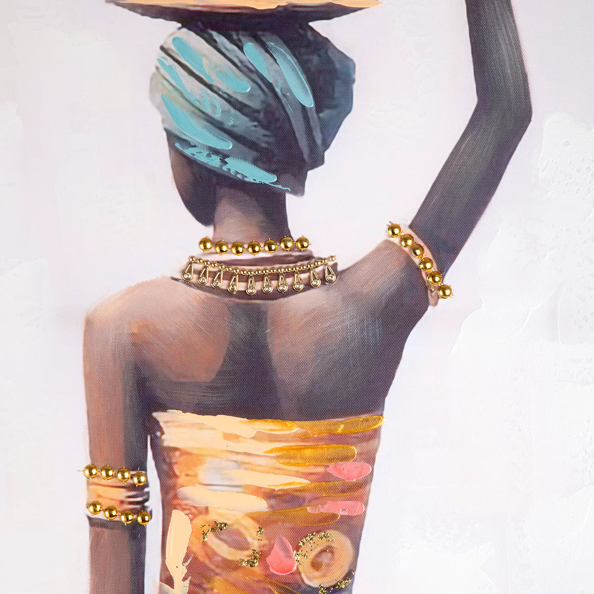 Wandbild Set Makeda Frauenmotiv Leinwand Handgemalt 152x52cm