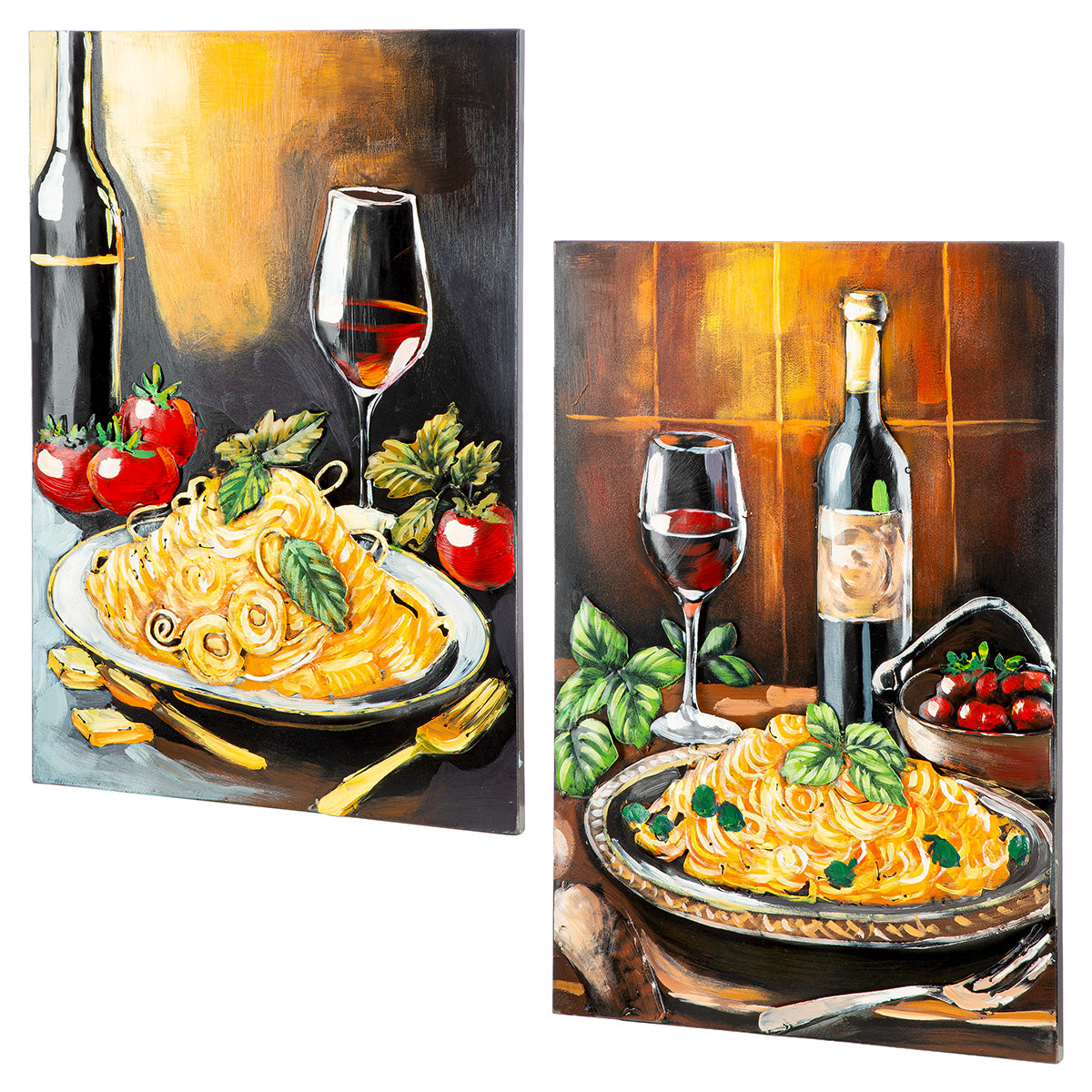 Bild 3D Pasta Club Küchenbild modern 2er Set