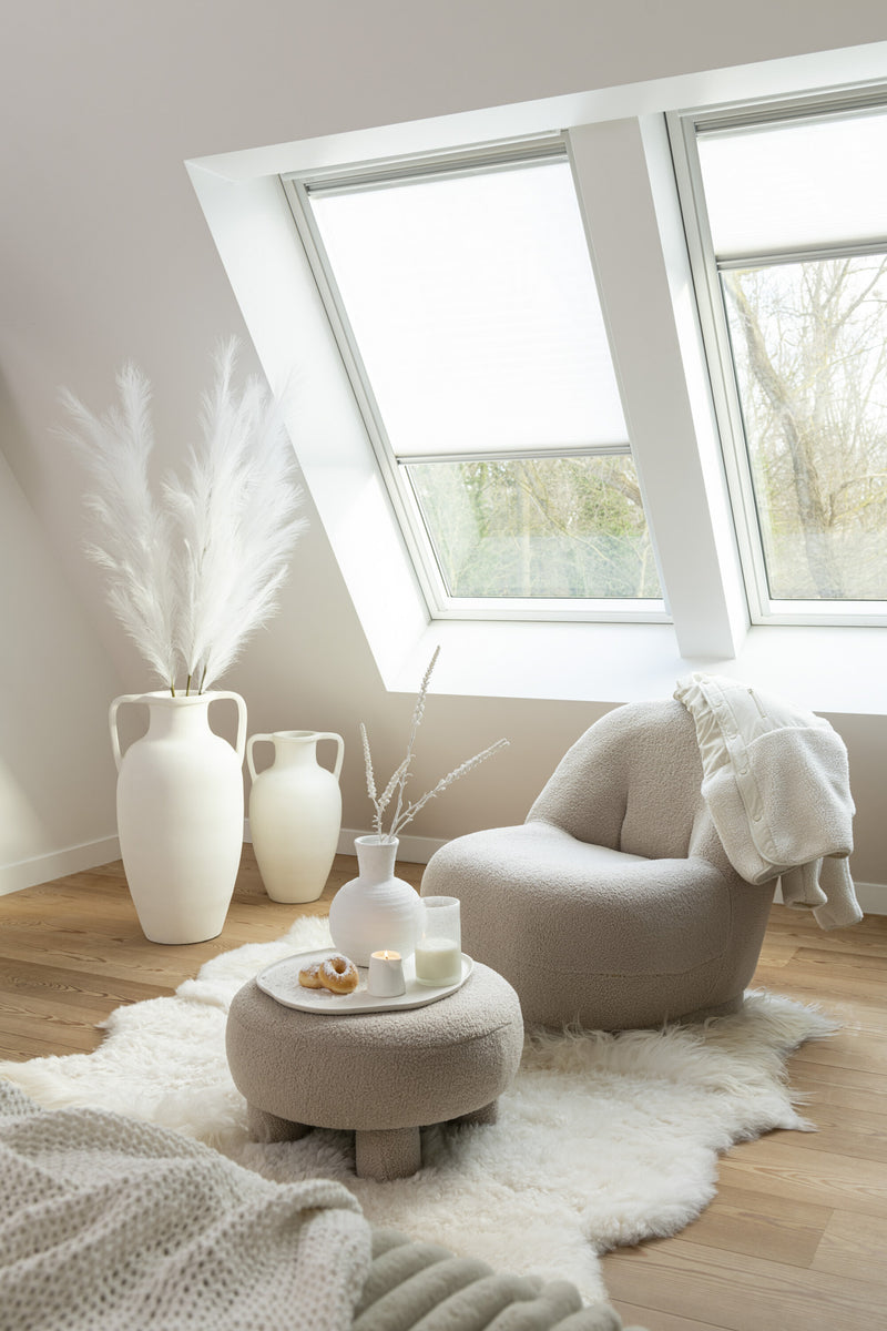 Comfortabele Teddy Bouclé Bankkruk Warm Beige 78x88 cm