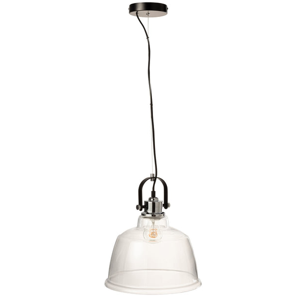 Hanging lamp Magali glass metal transparent 175 cm
