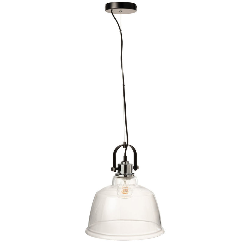 Hanging lamp Magali glass metal transparent 175 cm
