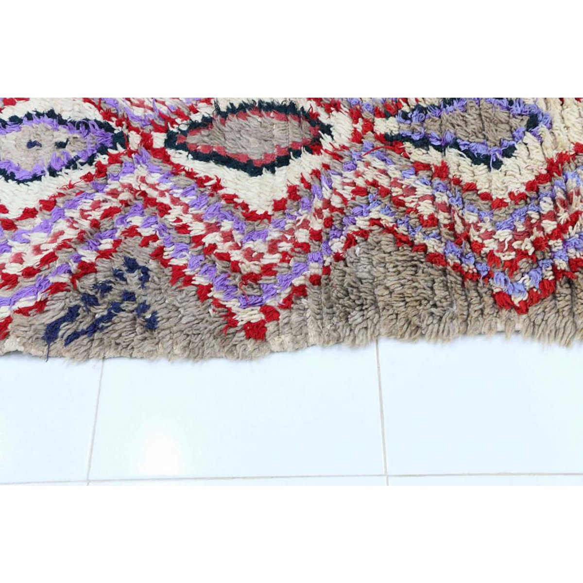 Marokkanischer Berber-Flurteppich aus reiner Wolle, 72 x 190 cm