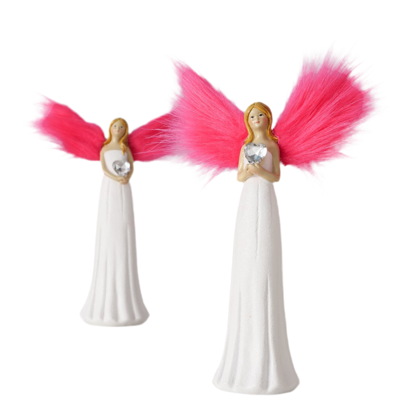 Engel Livia Glanzzauber 2er Set Pink Weiß 20 cm