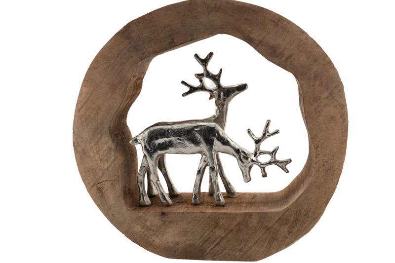 Rentier Hirsch in einem Mangobaum-Kreis Die ultimative Weihnachtsdekoration