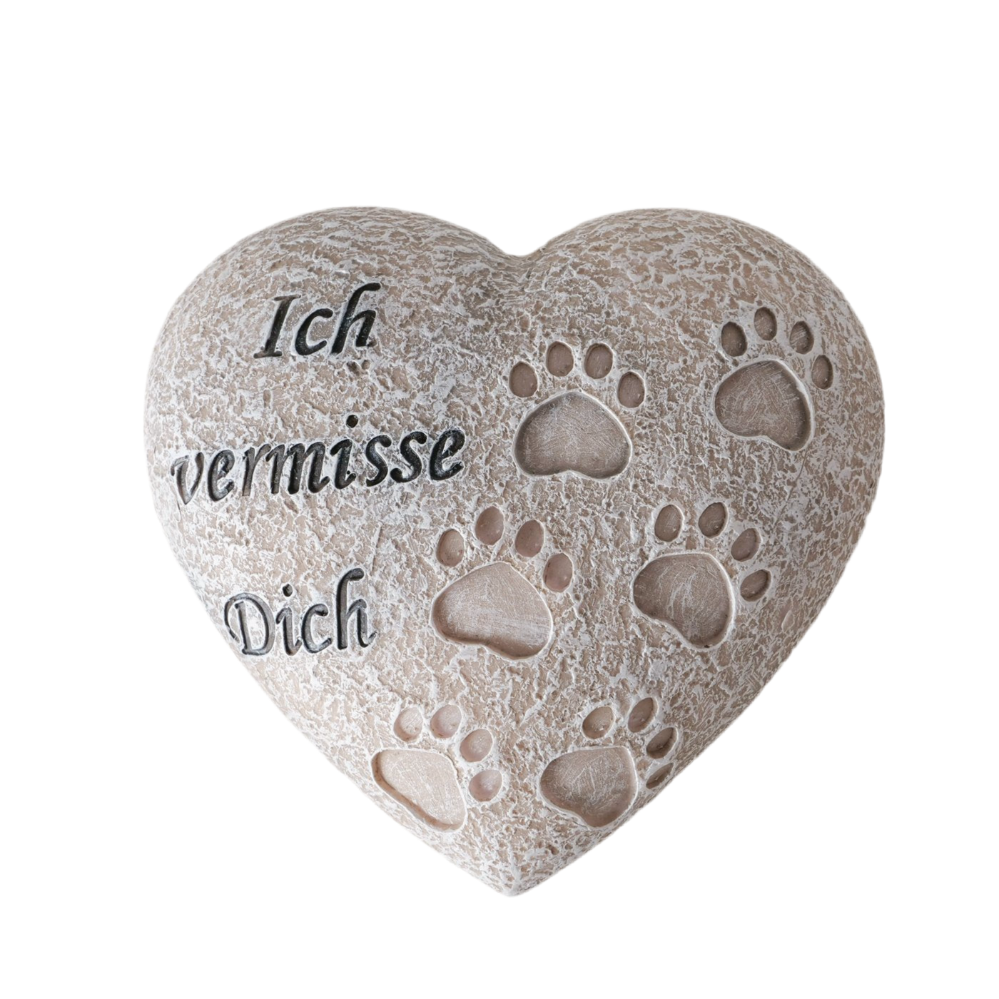 Grave vase We miss you in heart shape made of polyresin