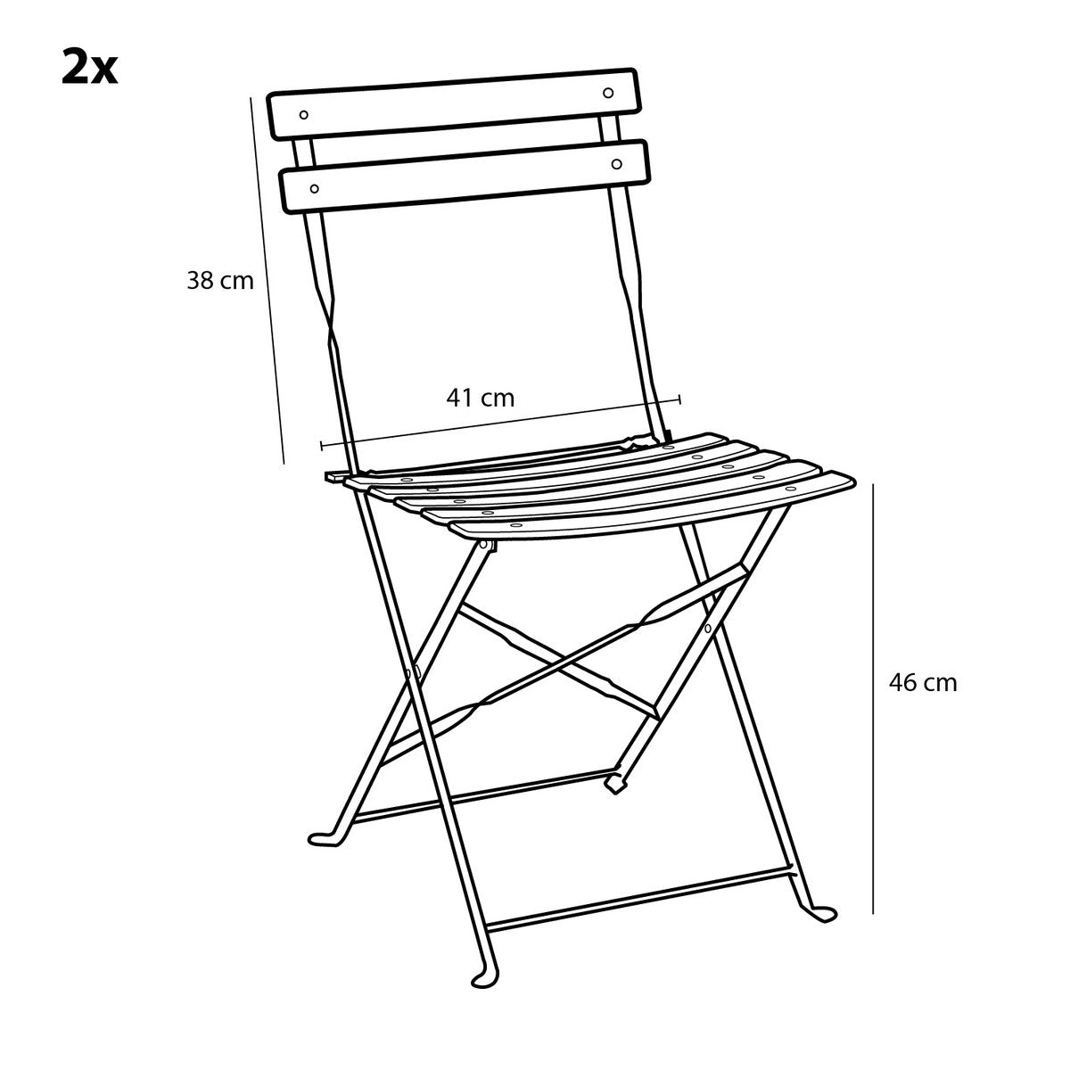 Laurence Bistro-Set – 3-teilig – Metall – Hellblau
