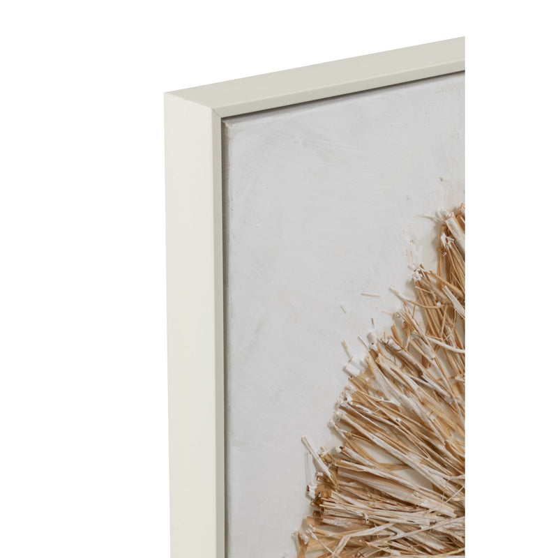 Wall decoration Ibiza Boho circle natural material, cream white, 70 cm