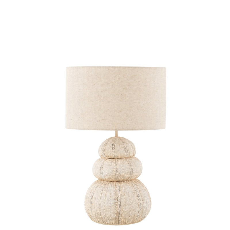 Tischlampe Seeigel Beige E27 Polyresin 60W Design